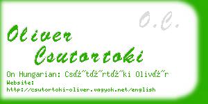 oliver csutortoki business card